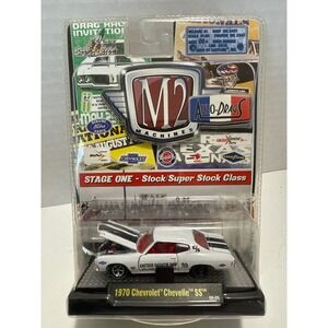 M2 Machines Auto-Drags 1970 Chevrolet Chevelle SS White 1:64 Diecast Car 09-03